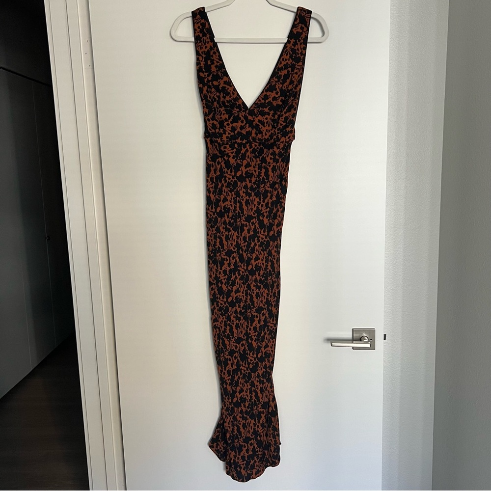 Free People Sheath Midi Dress V-Neck Sleeveless